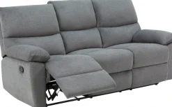Home affaire 3-Sitzer »LANNOY, manuelle o. elelektrische Relaxfunktion in 2 Sitzen, USB A/C« Liegefunktion (105°-150°), Reclinersofa, Webstoff, Federkern