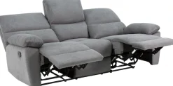 Home affaire 3-Sitzer »LANNOY, manuelle o. elelektrische Relaxfunktion in 2 Sitzen, USB A/C« Liegefunktion (105°-150°), Reclinersofa, Webstoff, Federkern