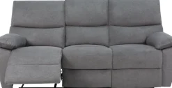 Home affaire 3-Sitzer »LANNOY, manuelle o. elelektrische Relaxfunktion in 2 Sitzen, USB A/C« Liegefunktion (105°-150°), Reclinersofa, Webstoff, Federkern