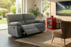 Home affaire 2-Sitzer »LANNOY, mit manueller o. elektrischer Relaxfunktion in beiden Sitzen.« Elektrische Variante mit USB A/C. Federkern, Webstoff