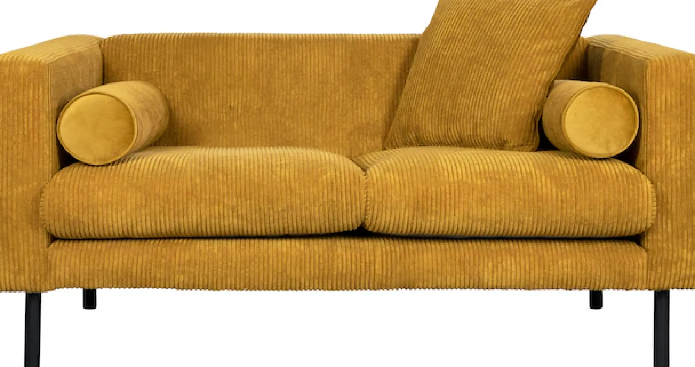Home affaire 2-Sitzer »Lillibeth Designsofa mit Wellenunterfederung, Maße B/T/H: 155/74/83 cm« Zierkissen als Wendekissen, in Samtoptik oder Cord