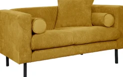Home affaire 2-Sitzer »Lillibeth Designsofa mit Wellenunterfederung, Maße B/T/H: 155/74/83 cm« Zierkissen als Wendekissen, in Samtoptik oder Cord