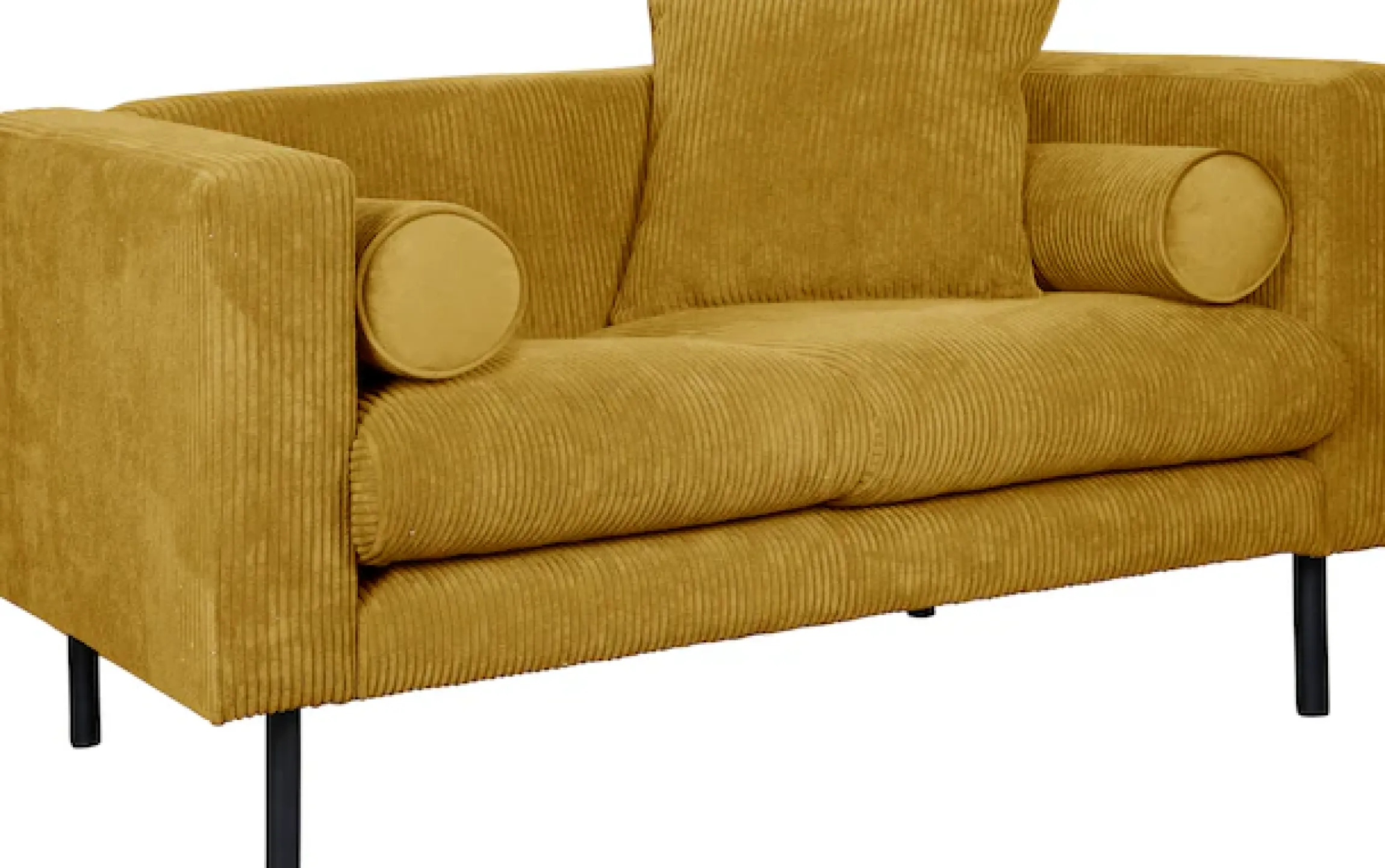 Home affaire 2-Sitzer »Lillibeth Designsofa mit Wellenunterfederung, Maße B/T/H: 155/74/83 cm« Zierkissen als Wendekissen, in Samtoptik oder Cord