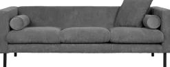 Home affaire 3-Sitzer »Lillibeth Designsofa mit Wellenunterfederung, Maße B/T/H: 218/74/83 cm« Zierkissen als Wendekissen, Bezug Samtoptik oder Cord