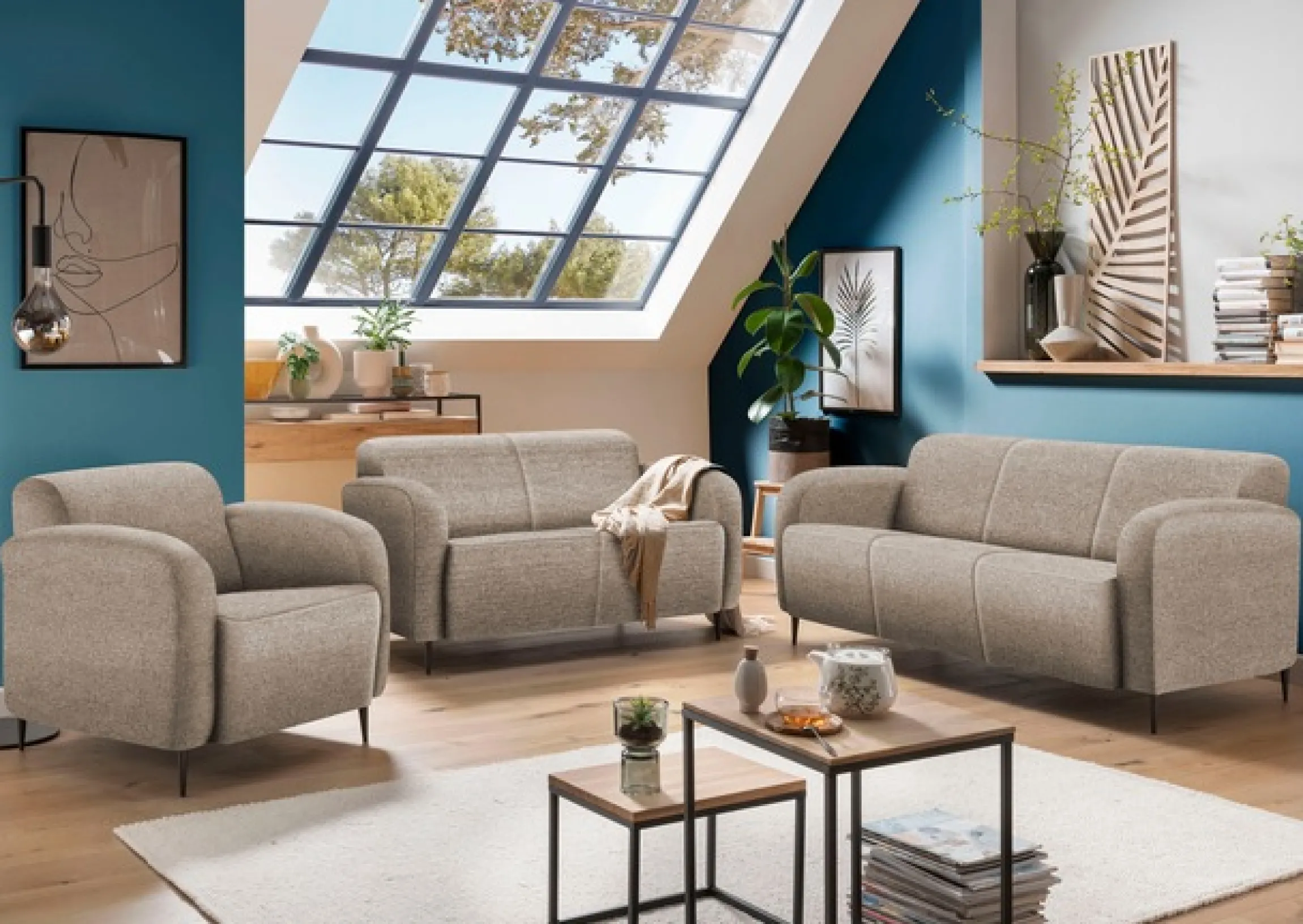 Home affaire 2-Sitzer »Marone bequem, Breite 140cm, für kleine Räume geeignet, bodenfrei«