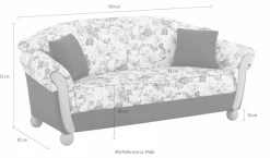Home affaire 3-Sitzer »Milano, bequemes Sofa mit geschwungenen Armlehnen, Landhaus-Stil«