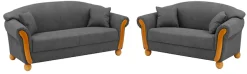 Home affaire 3-Sitzer »Milano und 2-Sitzer Set. Federkern, bequem, zeitlos« 2-Sitzer und 3-Sitzer, incl. Zierkissen