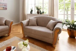 Home affaire 2-Sitzer »Milano Vintage Breite 159cm, Federkern, bequem, Komfortsitzhöhe 45cm« mit Federkern, Bezug in Lederoptik, incl. Zierkissen