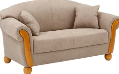 Home affaire 2-Sitzer »Milano Vintage Breite 159cm, Federkern, bequem, Komfortsitzhöhe 45cm« mit Federkern, Bezug in Lederoptik, incl. Zierkissen