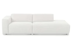 Home affaire 2-Sitzer »Noord mit Kedernaht, Breite 227 cm« Cord, Struktur, Webstoff, mit Wellenunterfederung, Massivholzrahmen