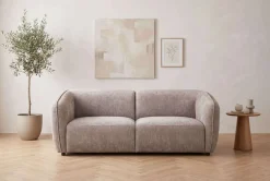 Home affaire 2,5-Sitzer »OSTRUP, Naturtöne, Boucle oder Chenille« Breite 201 cm, organische Form mit sanften Rundungen