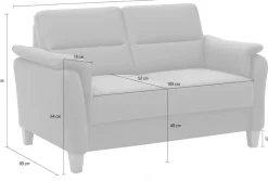 Home affaire 2-Sitzer »Palmera, B: 149 cm« mit Federkern