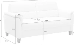 Home affaire 2,5-Sitzer »Palmera, B: 179 cm« mit Federkern