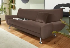 Home affaire 3-Sitzer »Saltare elegant & komfortabel, toller Designfuß, bequem, Breite 205cm«
