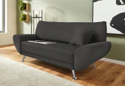 Home affaire 2-Sitzer »Saltare, elegant & komfortabel, toller Designfuß, Breite 174cm, bequem« bequeme Armlehnen