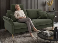 Home affaire 3-Sitzer »Sarsina, stilvoller Komfort für dein Wohnzimmer inkl. Multikopfstütze« Punktelastischer Tonnentaschenfederkern & edles Design