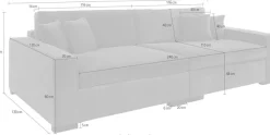 Home affaire 2-Sitzer »Skara XXL« Lounge-Sofa XXL mit Federkern-Polsterung, in vielen Bezugsvarianten