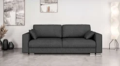 Home affaire 3-Sitzer »Stevinson Schlafsofa mit Bettkasten, Maße B/H/T: 229/87/97 cm« mit Wellenunterfederung, 2 Rückenkissen und 2 Zierkissen