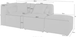 Home affaire 3-Sitzer »Sundstrup« Modulserie, individuelle Zusammenstellung