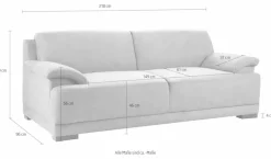 Home affaire 3-Sitzer »Telos mit Boxspring-Federung für hohen Sitzkomfort« mit Boxspring-Federung