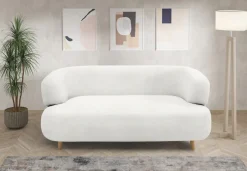 Home affaire 2-Sitzer »Tistam Runde Form,« perfektes Einzelstück, organische Form, Füße aus massivem Holze