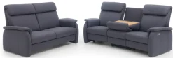 Home affaire 3-Sitzer »Turinmit Steckdose und USB-Port auch in Easy care-Bezug« 2 x vollmotorischeRelaxfunktion, herunterklappbarer Tisch,