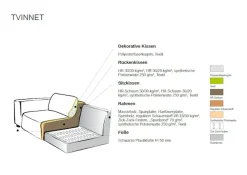 Home affaire 3-Sitzer »Tvinnet« Breite 228 cm, extra tiefe Sitzfläche, kubisches Sitzvergnügen