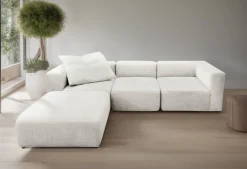 Home affaire 3-Sitzer »Utvik kann individuell zusammengestellt werden« Modulsofa, bestehend aus 2 Eck-, 1 Mittelelement und 1 Hocker