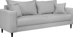 Home affaire 3-Sitzer »VEYRAS, hoher Sitzkomfort, Maße B/T/H: 212/84/76 cm« mit Wellenunterfederung, incl. Rückenkissen und Zierkissen