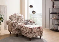 Home affaire Sitzgruppe »LUCIENNE« 2 Stk. tlg. mit gedrechselten Füßen aus Holz