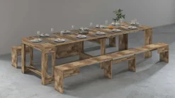 Home affaire Sitzgruppe »Praktika« Spar-Set, Set beinhaltet 2 Bänke, 2 Stk. tlg. Je Bank ausziehbar bis 290 cm
