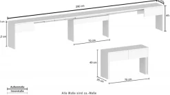 Home affaire Sitzgruppe »Praktika« Spar-Set, Set beinhaltet 2 Bänke, 2 Stk. tlg. Je Bank ausziehbar bis 290 cm