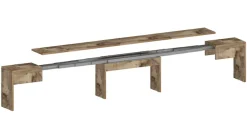 Home affaire Sitzgruppe »Praktika« Spar-Set, Set beinhaltet 2 Bänke, 2 Stk. tlg. Je Bank ausziehbar bis 290 cm