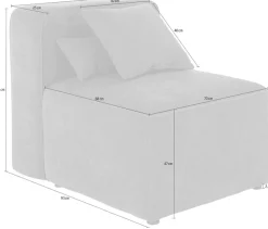 Home affaire Sofa-Mittelelement »Sundstrup« Modulserie, individuelle Zusammenstellung