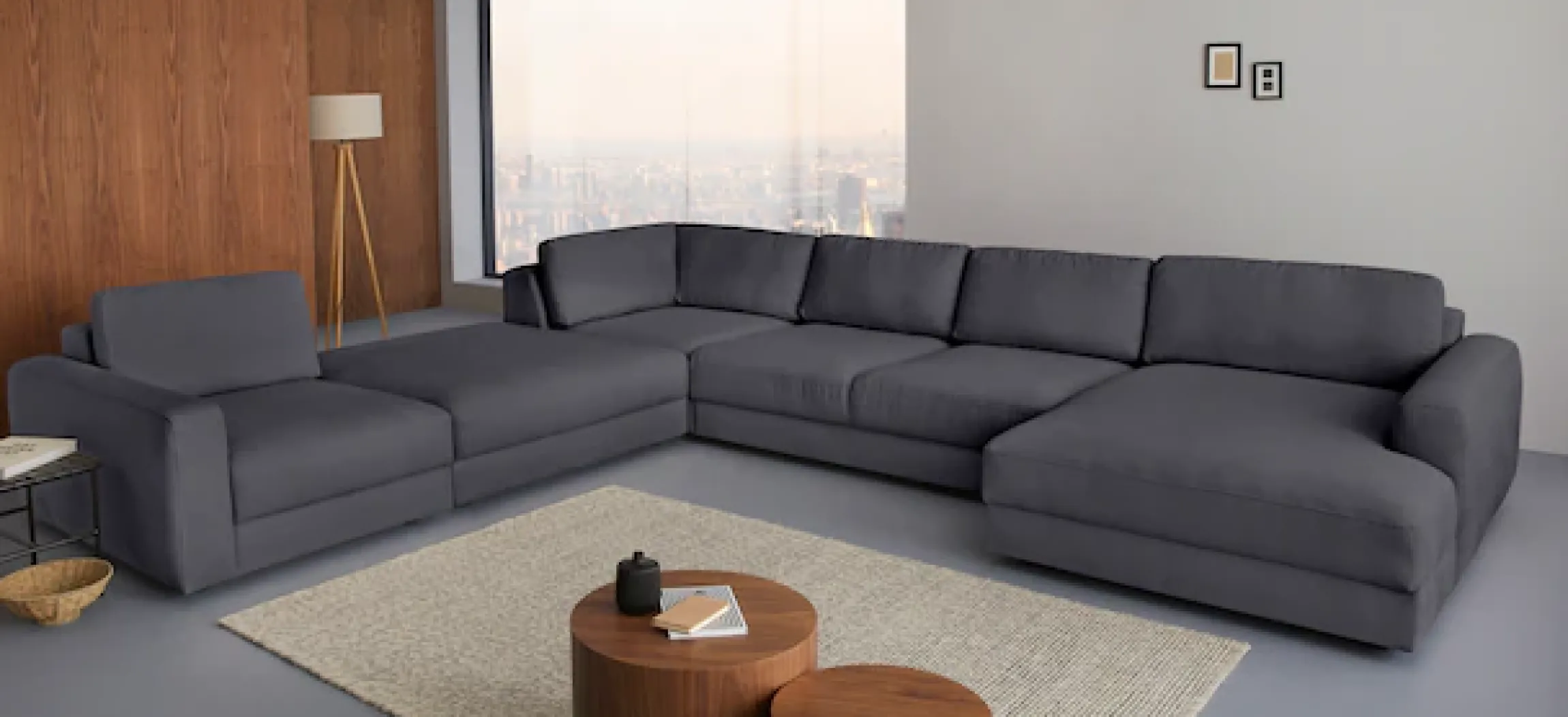 Home affaire Sofa-Mittelelement »Bloomfield Mega Hocker in 2 Größen« passende Erweiterung zur Serie "Bloomfield", als Mittelelement passend