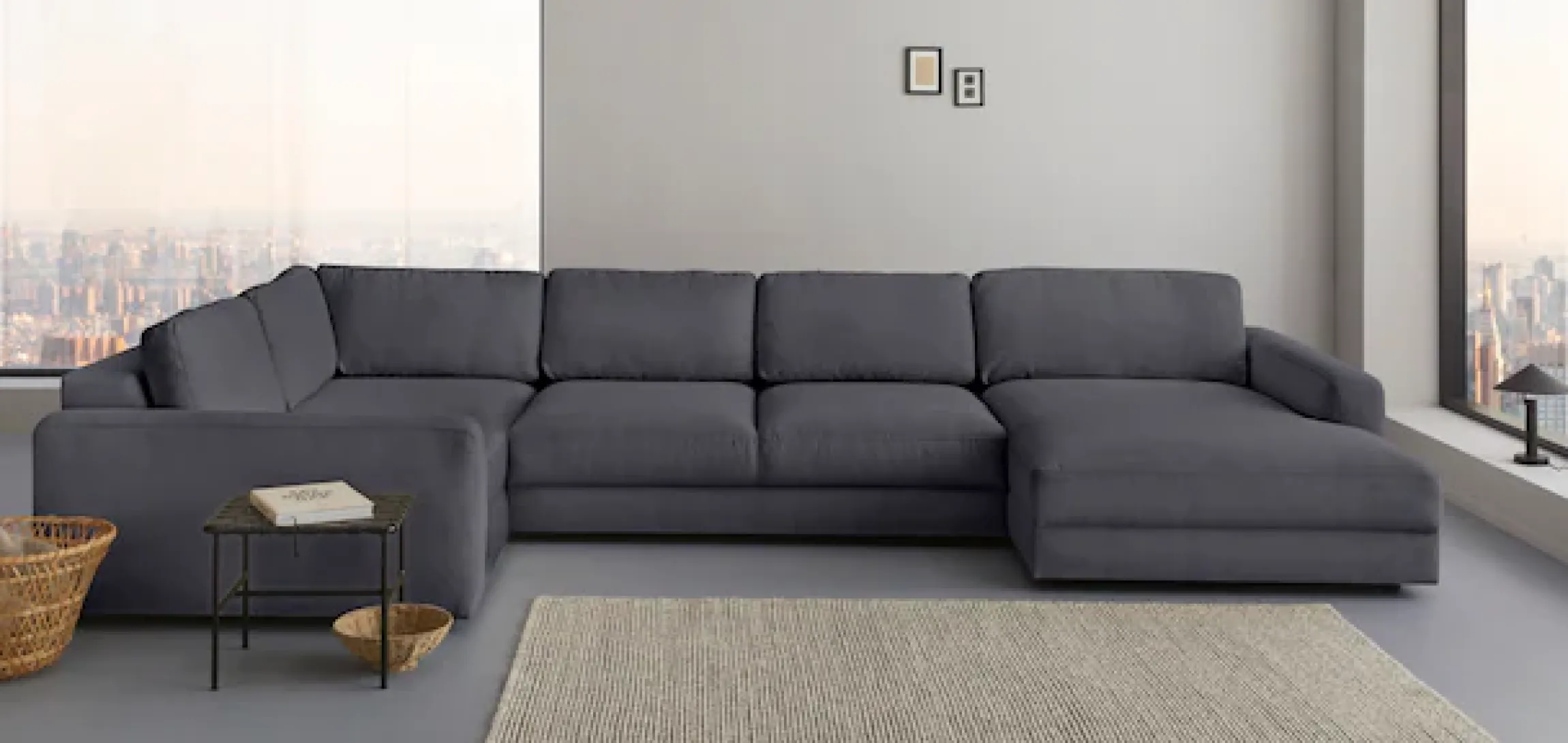 Home affaire Sofa-Mittelelement »Bloomfield Mega Hocker in 2 Größen« passende Erweiterung zur Serie "Bloomfield", als Mittelelement passend