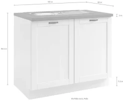 Home affaire Spülenschrank »Teramo« Breite 100 cm, inkl. Einbauspülbecken