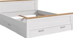 Home affaire Stauraumbett »COSENZA, Breite 189cm, im Landhausstil, 3 Schubkästen« für Matratzen 180x200 cm, viel Stauraum, ohne Matratzen und Lattenrost,Bett, Kastenbett, Bettgestell, Schlafzimmer, Schlafen