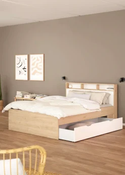 Home affaire Stauraumbett »Ikast Bett, Bettgestell, Stauraum, Aufbewahrung,« Liegefläche 140x200 cm, 2 Schubladen
