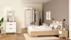 Home affaire Stauraumbett »Ikast Bett, Bettgestell, Stauraum, Aufbewahrung,« Liegefläche 140x200 cm, 2 Schubladen