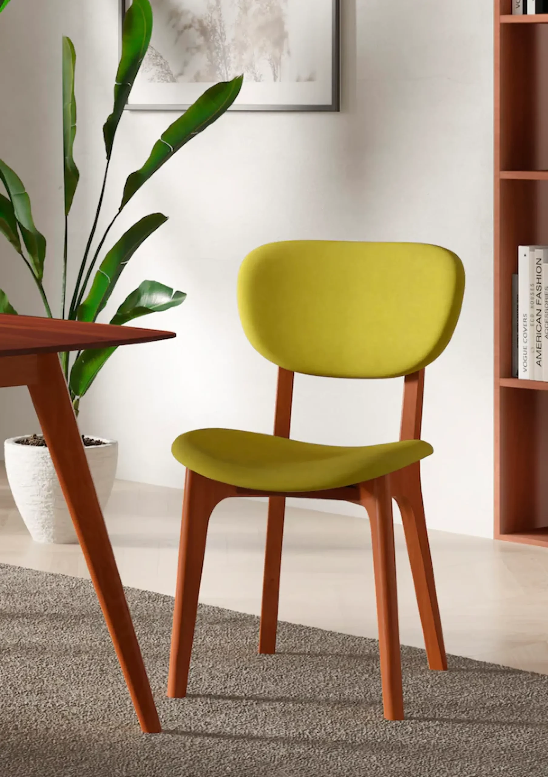 Home affaire Stuhl »COZY Made in Italy« (Set) 2 Stk.Gestell in Buche, Kirsch- oder Nussbaum, Massivholz, Design Stuhl