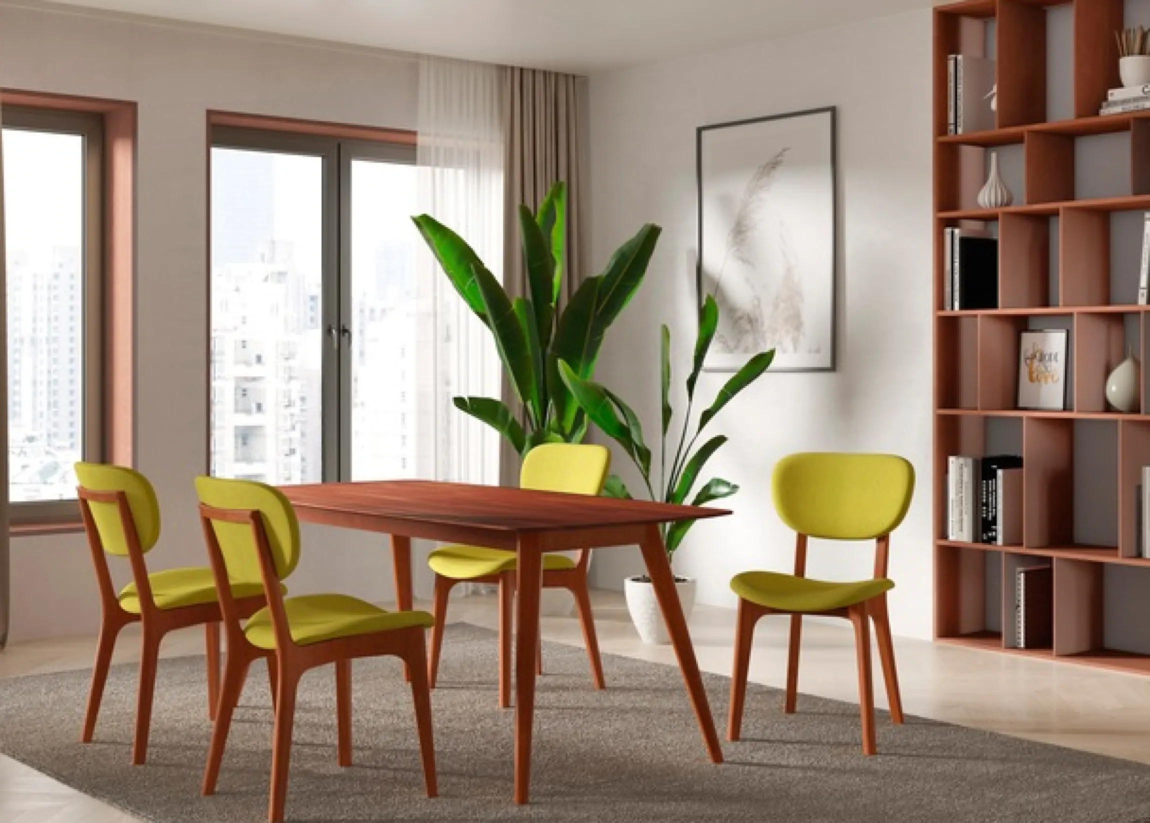 Home affaire Stuhl »COZY Made in Italy« (Set) 2 Stk.Gestell in Buche, Kirsch- oder Nussbaum, Massivholz, Design Stuhl
