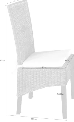Home affaire Stuhl »Stuhlparade« (Set) 2 Stk.2 Stück inkl. Sitzkissen, in Handarbeit gefertigt