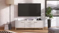 Home affaire TV-Bank »Essex, TV-Board, TV-Kommode, TV-Schrank, TV-Unterschrank, TV-Möbel« Elegantes Lowboard (154 cm) in Kaschmir mit viel Stauraum
