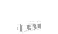 Home affaire TV-Bank »Essex, TV-Board, TV-Kommode, TV-Schrank, TV-Unterschrank, TV-Möbel« Elegantes Lowboard (154 cm) in Kaschmir mit viel Stauraum