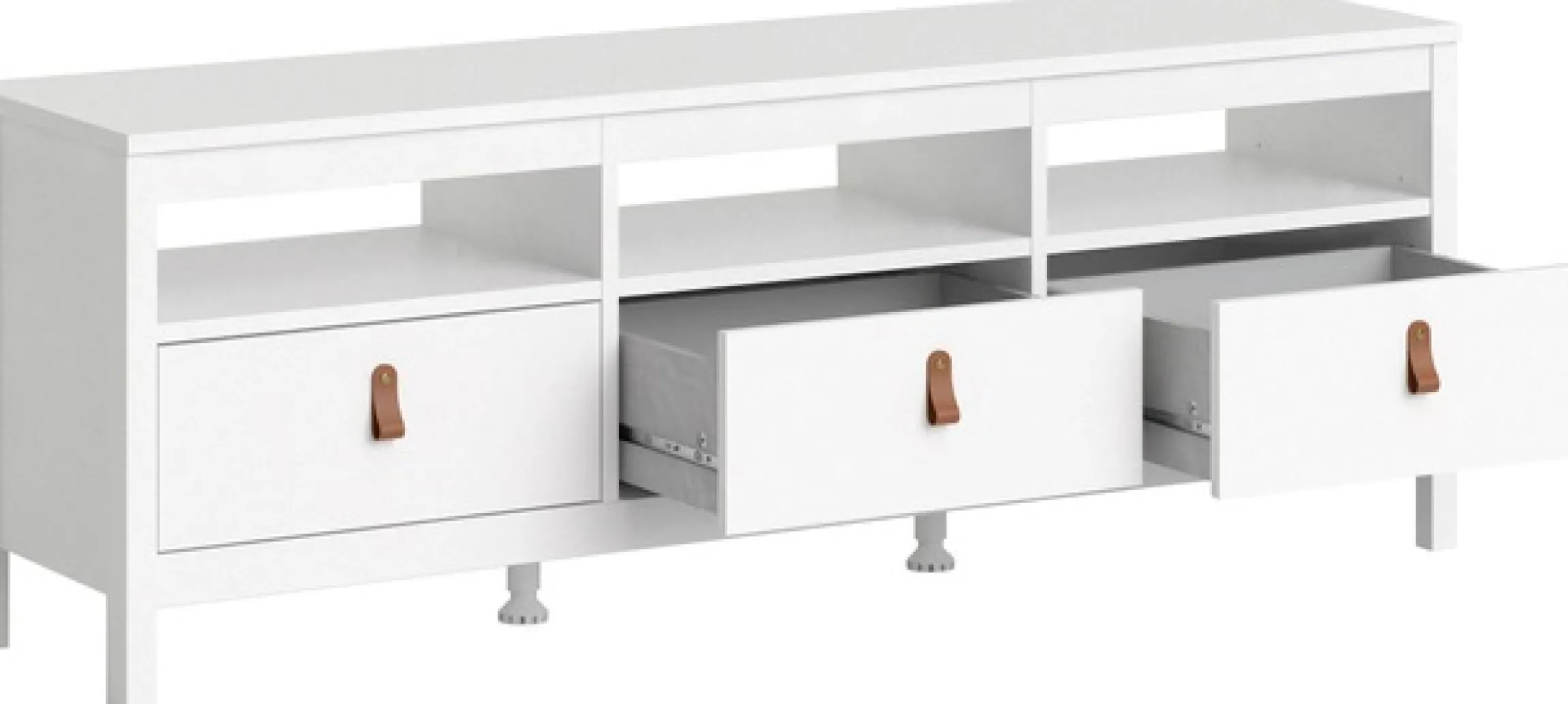 Home affaire TV-Bank »Madrid, TV-Möbel, Fernsehtisch, TV-Unit, Media-Möbel, Sideboard,« mit 3 Schubladen und 3 offenen Fächern, Breite 151 cm, Höhe 54 cm