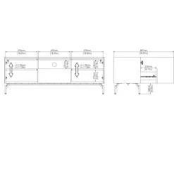 Home affaire TV-Board »Bergen TV-Möbel, Fernsehtisch, TV-Unit, Media-Möbel, Sideboard,« 2 Türen, verstellbaren Böden,1 Schublade, Kabelmanagement, B:147 cm