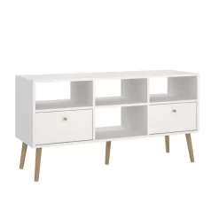 Home affaire TV-Board »Bodo TV-Möbel, TV-Unit, Mediamöbel, Regal« 2 Schubladen und 4 offene Fächer, Beine und Griffe aus Massivholz