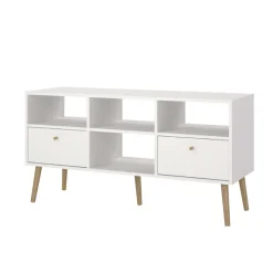 Home affaire TV-Board »Bodo TV-Möbel, TV-Unit, Mediamöbel, Regal« 2 Schubladen und 4 offene Fächer, Beine und Griffe aus Massivholz