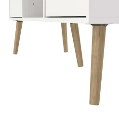 Home affaire TV-Board »Bodo TV-Möbel, TV-Unit, Mediamöbel, Regal« 2 Schubladen und 4 offene Fächer, Beine und Griffe aus Massivholz